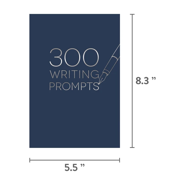 Alt view image 5 of 7 - Piccadilly 300 Writing Prompts Journal, Navy Card Stock Cover, 204 Pages