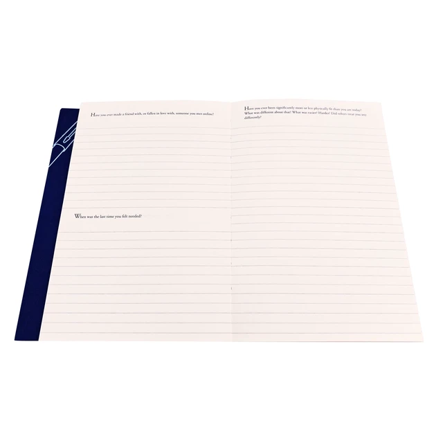 Alt view image 7 of 7 - Piccadilly 300 Writing Prompts Journal, Navy Card Stock Cover, 204 Pages