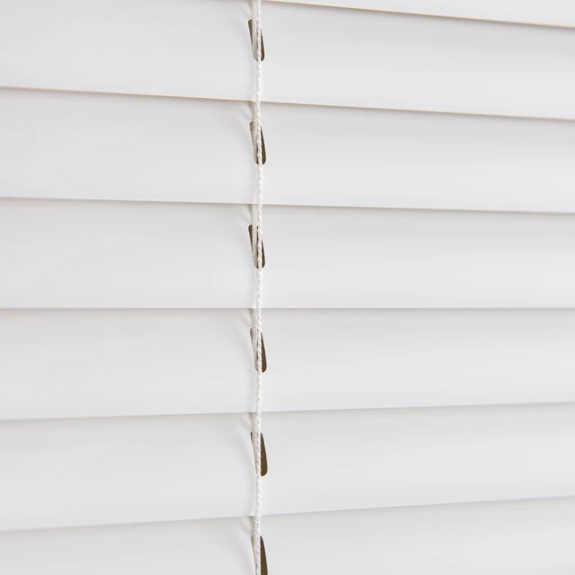 Alt view image 5 of 6 - Mainstays Cordless Vinyl Light Filtering Window Blinds, 1in Slats, White, 1-Piece, 30in W x 64in L