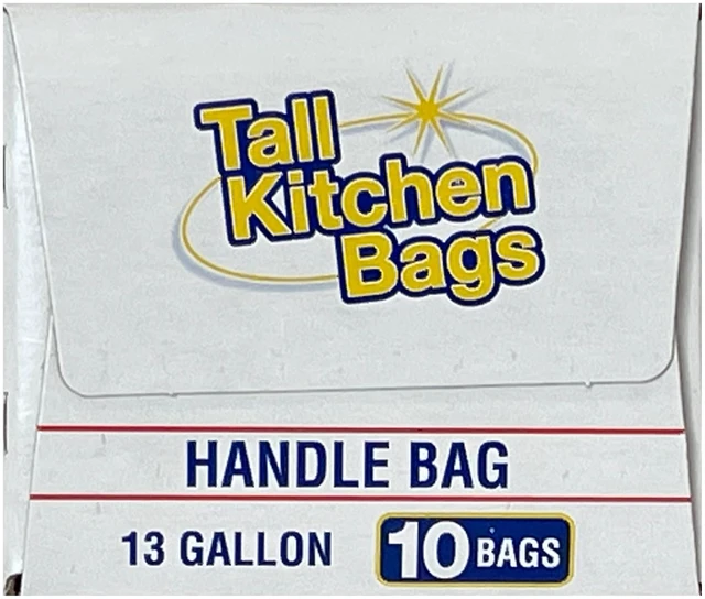 Alt view image 3 of 7 - 13 Gallon Basic Kitchen Trash Bags with Handle, 4 Pack, 10 Count