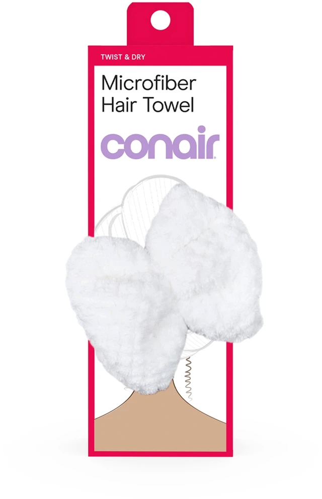 Main image of Conair Microfiber Hair Towel with Bow, White