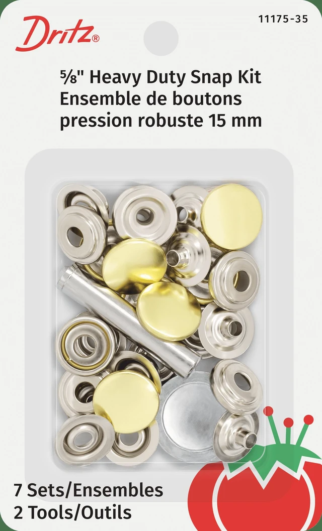 Main image of Dritz Heavy Duty Snap Kit 7 Count Gold