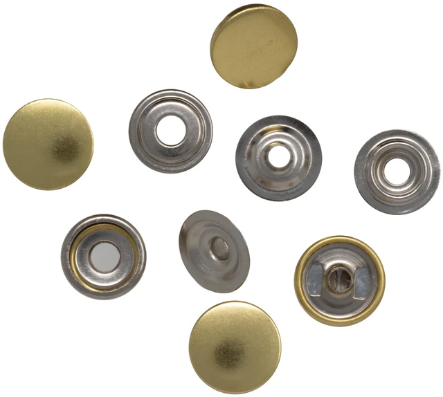 Alt view image 2 of 6 - Dritz Heavy Duty Snap Kit 7 Count Gold