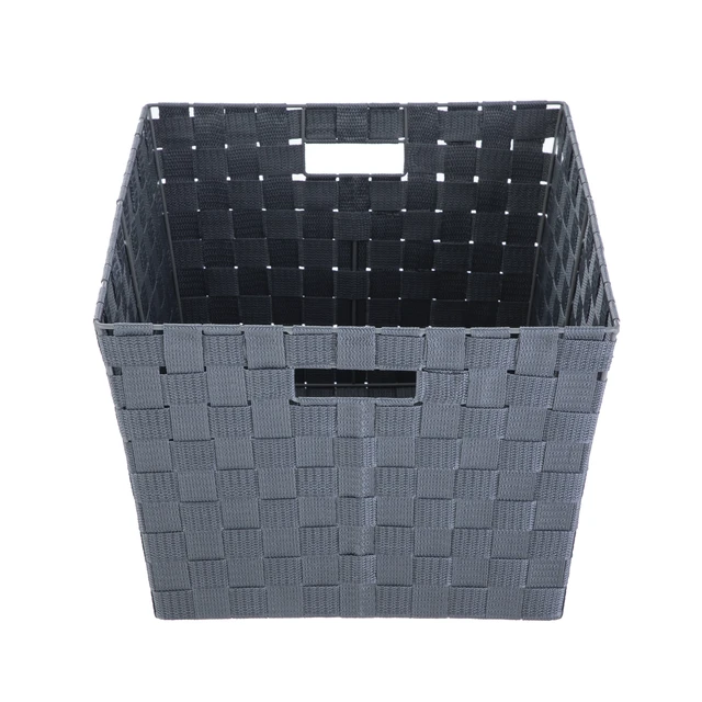 Alt view image 5 of 6 - Mainstays Medium Gray Woven Decorative Storage Basket