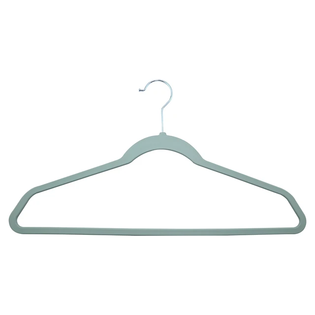 Alt view image 4 of 7 - Better Homes & Gardens Rubber Hangers Non-Slip 10 Pack Green River Rubberized