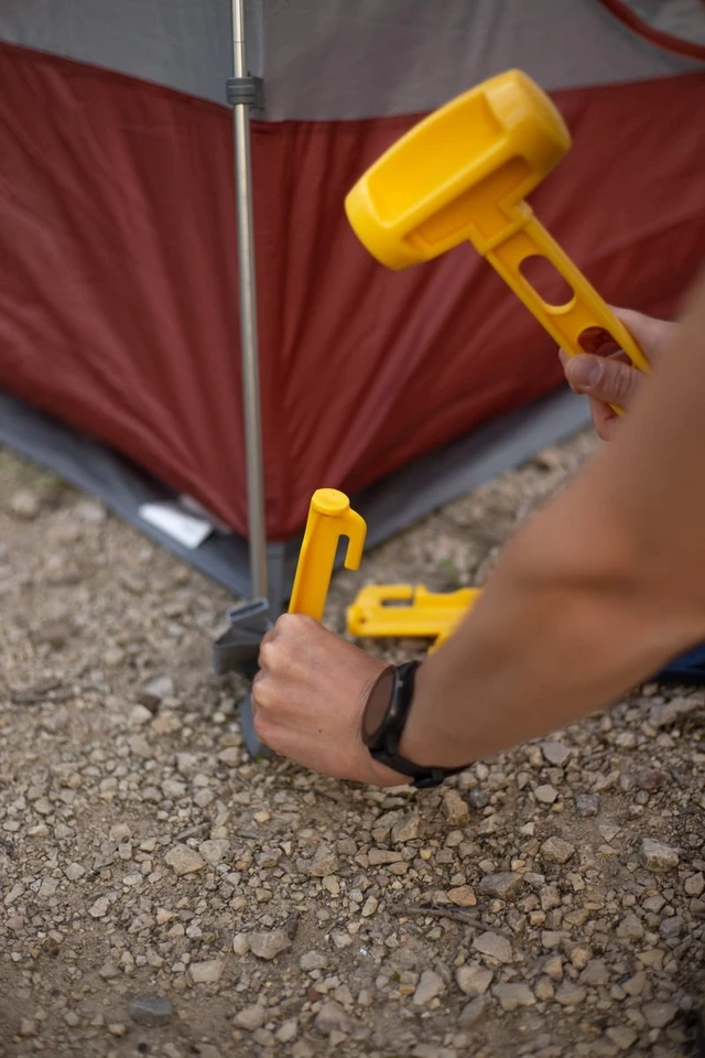 Alt view image 4 of 6 - Coghlan's Tent Pegs 4-Pack - 9in, Lightweight, 100% Recycled Plastic