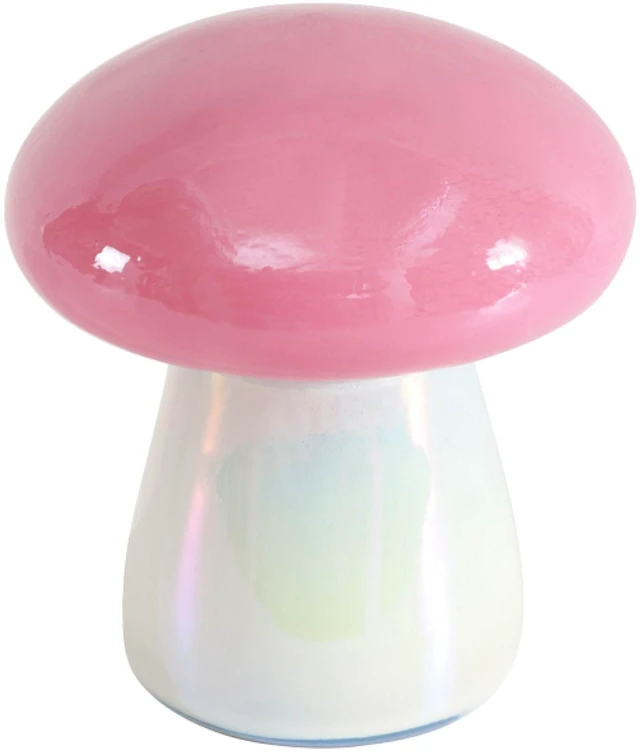 Main image of Urban Shop 6.7" x 5.9" Iridescent Pink Mushroom Candle