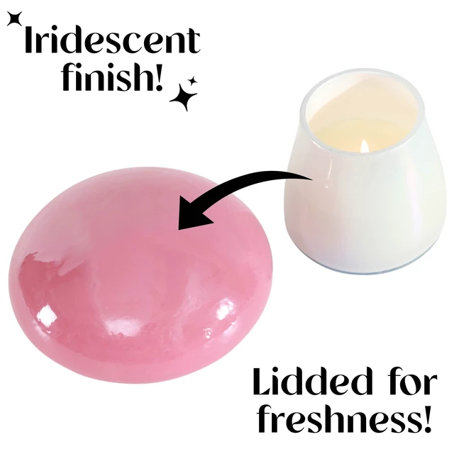 Alt view image 3 of 6 - Urban Shop 6.7" x 5.9" Iridescent Pink Mushroom Candle