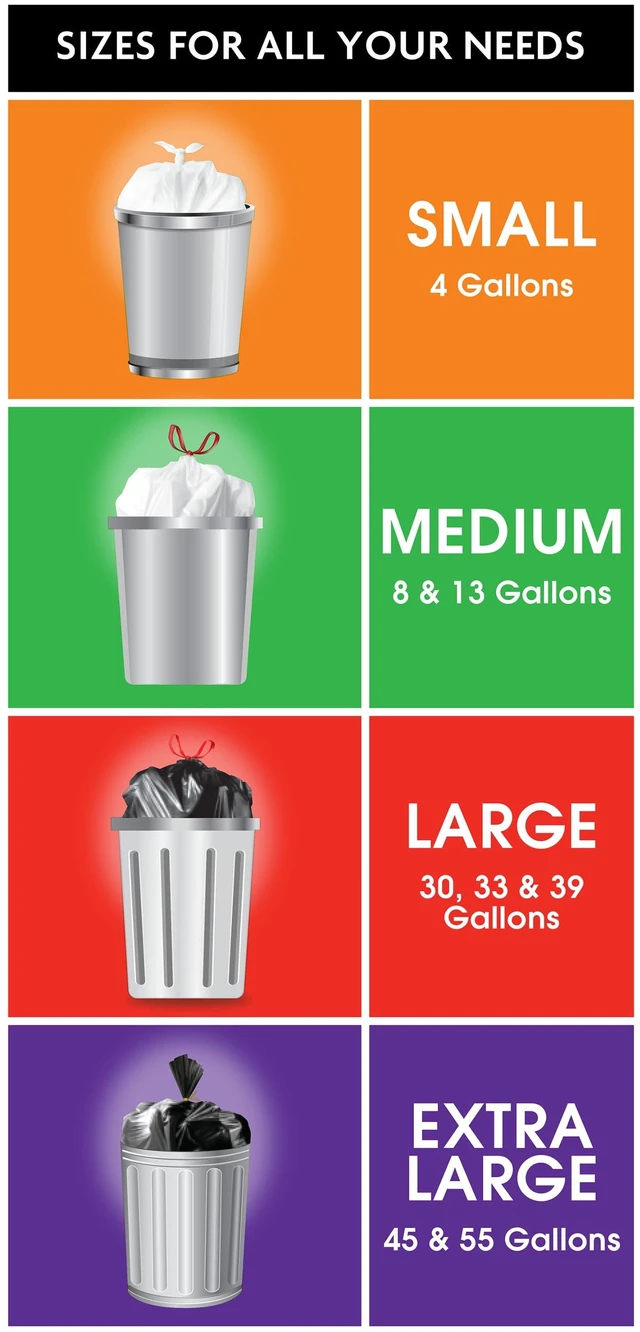 Alt view image 3 of 6 - Great Value Strong Flex 13-Gallon Drawstring Tall Kitchen Trash Bags, Lavender Fields, 40 Bags