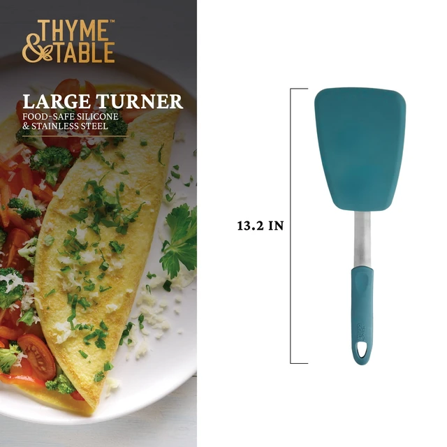 Alt view image 3 of 5 - Thyme & Table Food-Safe Silicone Large Turner, Seafoam Green