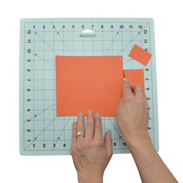Alt view image 4 of 5 - Westcott 13" x 13" Self-Healing Cutting Mat, Blue, 1-Count