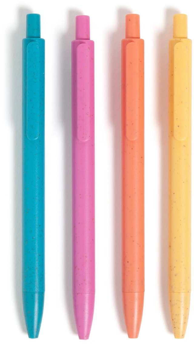 Main image of U Brands U-Eco Ballpoint Pens, Fine Point, 0.7mm, Black Ink, 4 Count