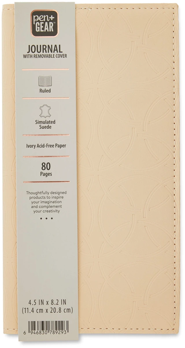 Main image of Pen+Gear Simulated Suede Journal, Dusky Taupe, 4.5in x 8.2in, 80 Ruled Pages