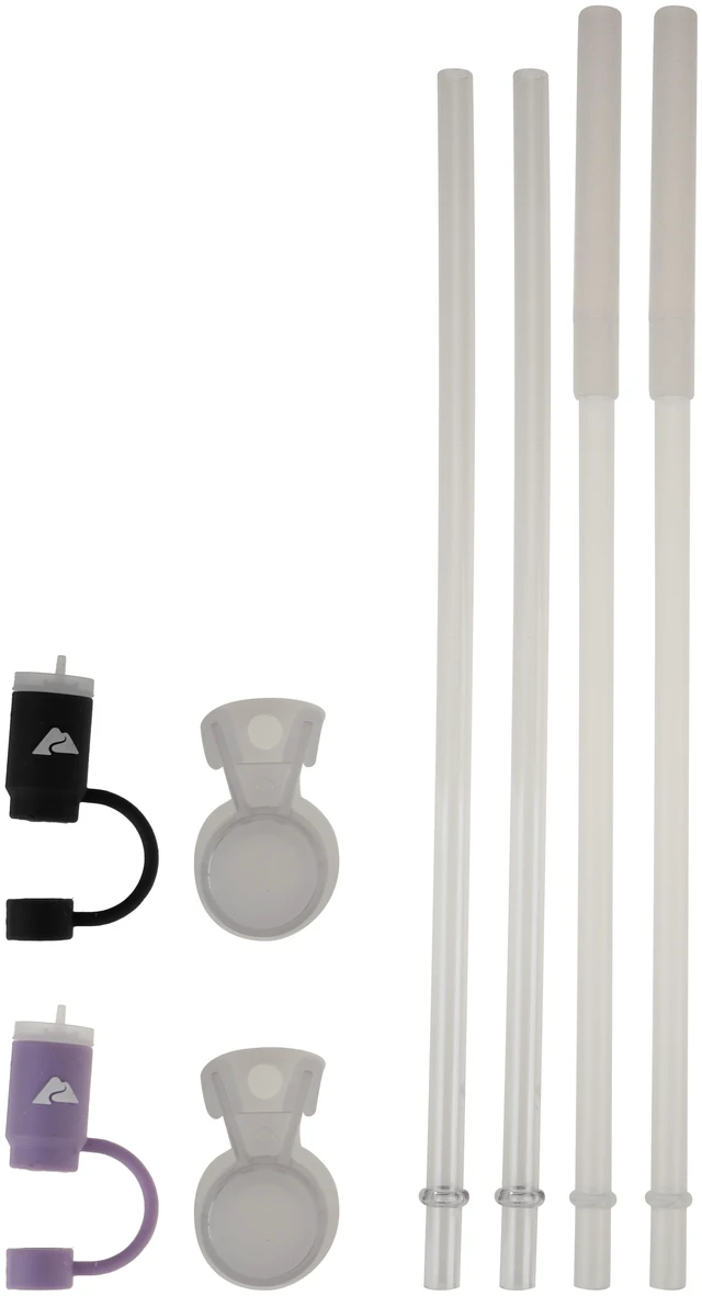 Main image of Ozark Trail 40oz Tumbler with Handle, Replacement Straws and Covers, White, 8 Pieces