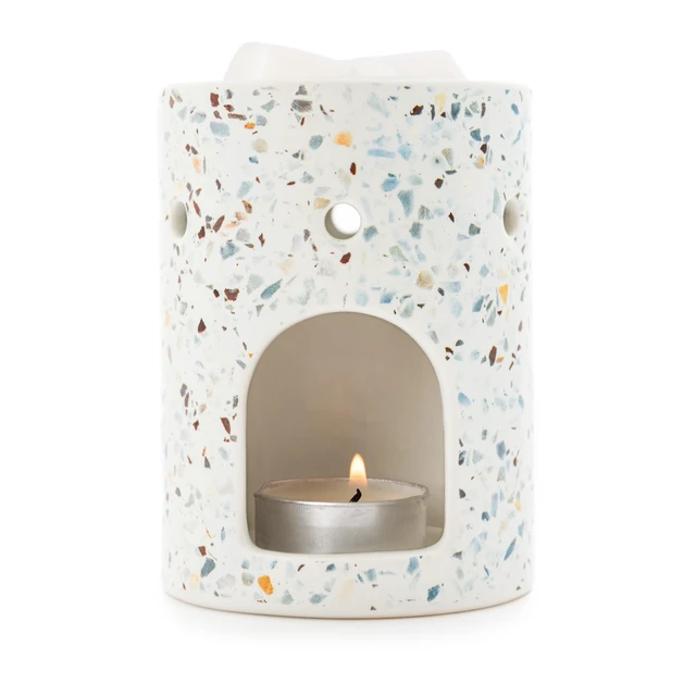 Alt view image 2 of 6 - Mainstays Ceramic Tealight Wax Warmer, Multi-Colored Terrazzo, 1 Piece