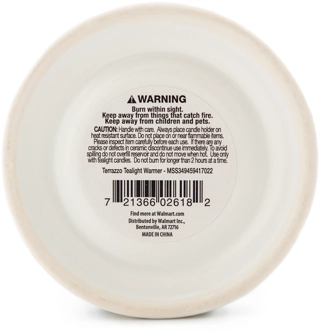 Alt view image 6 of 6 - Mainstays Ceramic Tealight Wax Warmer, Multi-Colored Terrazzo, 1 Piece