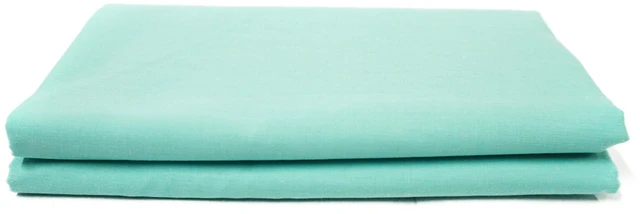 Alt view image 2 of 7 - Shason Textile Poly Cotton 44" x 3 Yards Precut Fabric for Quilting and Craft Projects, Aqua
