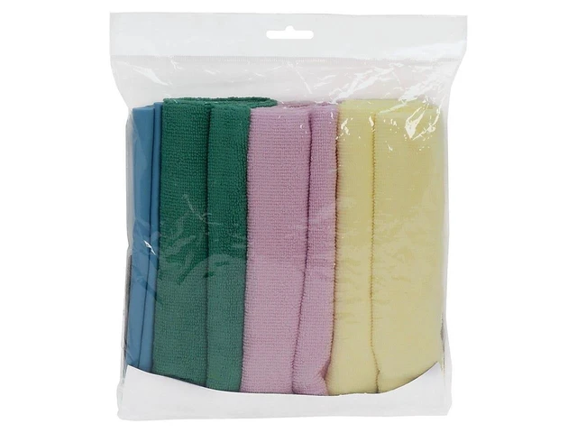 Alt view image 5 of 6 - Genuine Joe Solutions Microfiber Cleaning Cloths, 4-Pack, 4 Count, Assorted