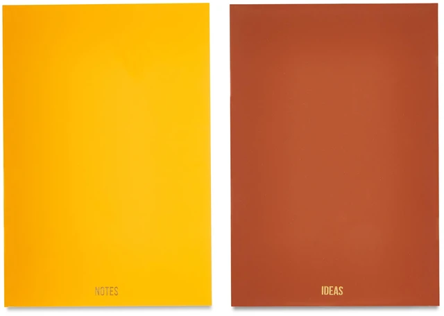 Main image of Pen+Gear Simulated Leather Journals 5.5" x 8" Golden Pond & Cognac Brown 60 Ruled Pages Set of 2