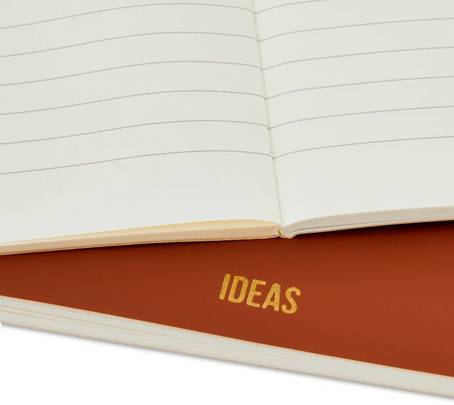 Alt view image 3 of 5 - Pen+Gear Simulated Leather Journals 5.5" x 8" Golden Pond & Cognac Brown 60 Ruled Pages Set of 2