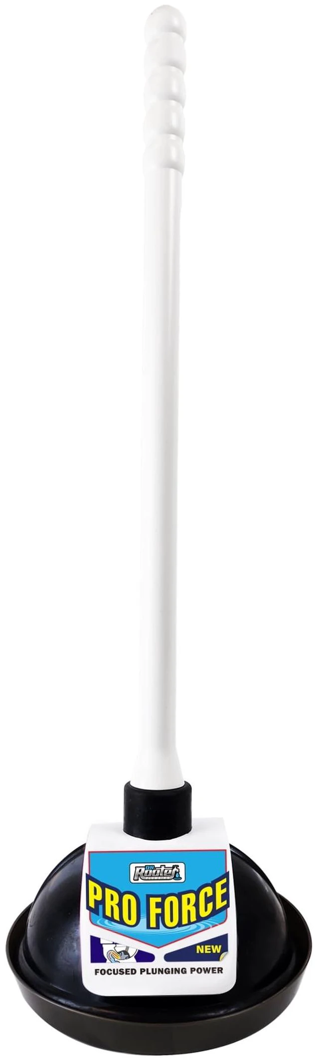 Main image of Dr. Rooter Pro-Force Toilet Plunger with Plastic Handle and Stand, 1 Count