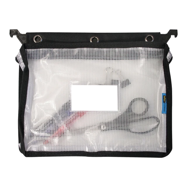 Alt view image 2 of 5 - Advantus Expanding Zipper Pouch, Clear Mesh, Letter Size, Black