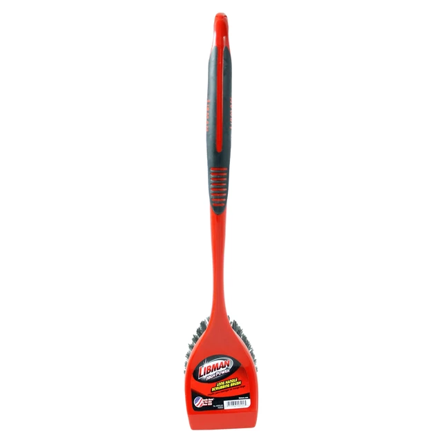 Alt view image 5 of 5 - Libman High Power Red and Black Long Handle Scrub Brush 3.75Inch Width