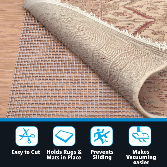 Alt view image 3 of 6 - Mainstays Non-Slip Rug Pad, 2'x6', Gray