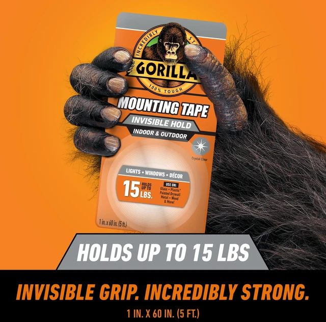 Alt view image 4 of 5 - Gorilla Clear Mounting Tape 60in Roll