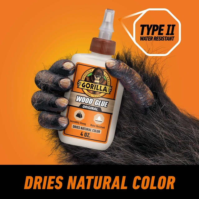 Alt view image 2 of 5 - Gorilla Wood Glue Natural Wood Color, 2 Pack, 4 Ounce Bottle