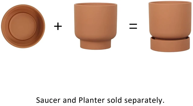 Alt view image 4 of 6 - Mainstays Petra 6-Inch Round Green Ceramic Planter