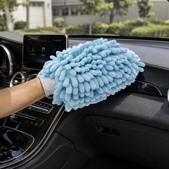 Alt view image 6 of 6 - Auto Drive Microfiber Car Wash Mitt, Blue, 1 Count