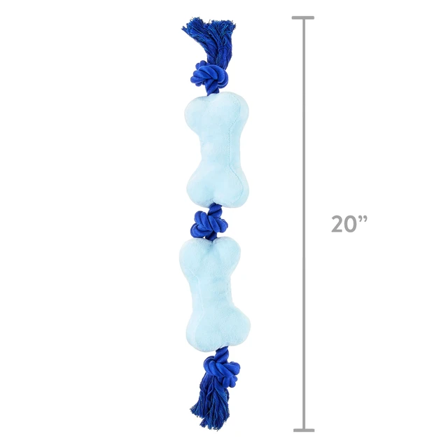 Alt view image 7 of 7 - Vibrant Life Chomp and Tug Buddy Squeaky Bones Dog Chew Toy