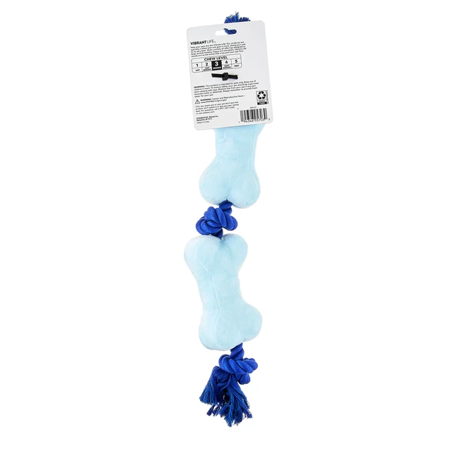 Alt view image 5 of 7 - Vibrant Life Chomp and Tug Buddy Squeaky Bones Dog Chew Toy