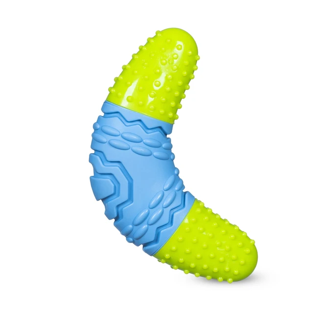 Alt view image 6 of 6 - Arm & Hammer Scrubbies Boomerang Large Adult Dental Durable Dog Chew Toy