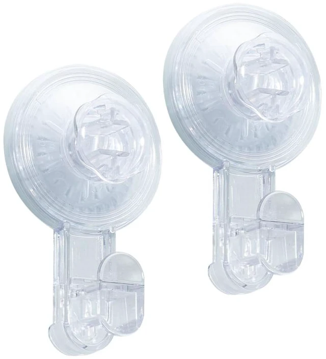 Main image of Mainstays Vacuum Suction Cup Hooks, 2 Pack, Clear