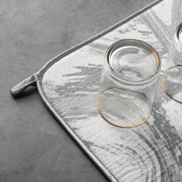 Alt view image 2 of 4 - Thyme & Table Marble Print Dish Drying Mat, 17.5 x 24 Inches
