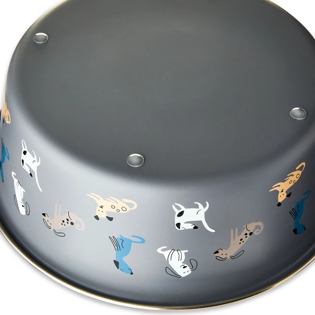 Alt view image 5 of 6 - Vibrant Life 7.5-Cup Stainless Steel Large Pet Bowl Blue