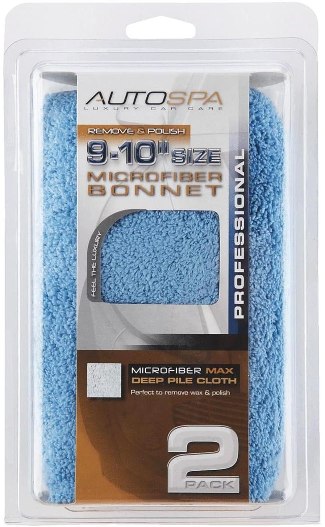 Alt view image 2 of 6 - Auto Spa 5-6 Inch Microfiber Bonnet, 2PK, Blue