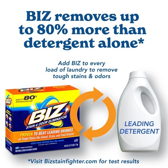 Alt view image 5 of 6 - BIZ 60 oz Stain and Odor Eliminator Powder for Tough Stains