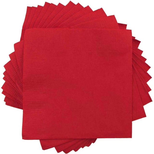Main image of JAM Paper Small Beverage Napkins, 5x5, Red, 40/Pack