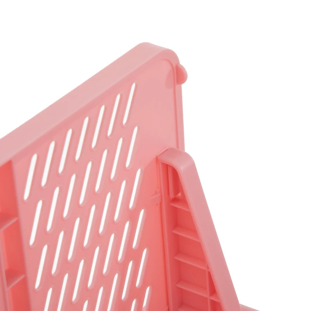 Alt view image 4 of 6 - Your Zone Kids Collapsible Stacking Plastic Storage Bin, Pink, 13in x 17in x 1.3in