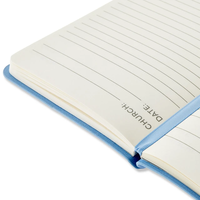 Alt view image 2 of 4 - Pen+Gear Simulated Leather Church Notes Journal for Adults, Blue, 4.5x7.5in, 192 Ruled Pages