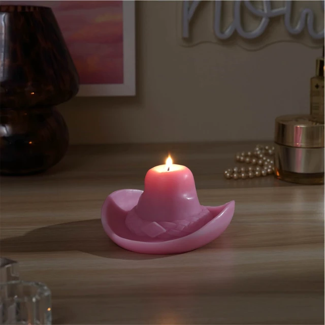 Alt view image 3 of 6 - Urban Shop 2.6" x 5.9" Cowboy Hat Candle