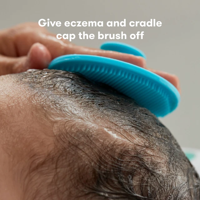 Alt view image 2 of 6 - Frida Baby DermaFrida SkinSoother Exfoliating Scalp Scrubber for Cradle Cap, Eczema, and Dry Skin