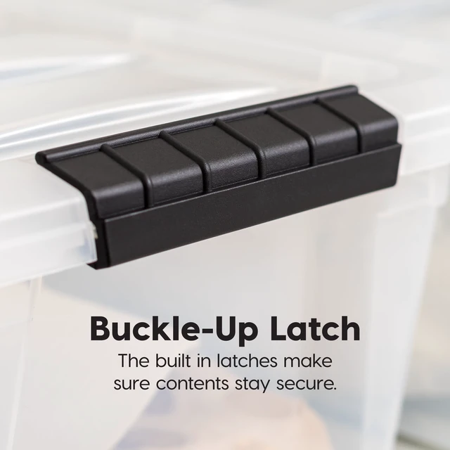 Alt view image 7 of 7 - IRIS 12.95Qt Plastic Storage Bin with Lid, Stackable Tote Containers