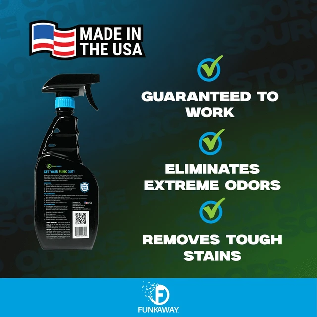 Alt view image 4 of 7 - FunkAway Laundry Odor Eliminator & Stain Remover 22 fl oz, Pre-Wash Deodorizer Spray for Sweat, Smoke & Pet Smells