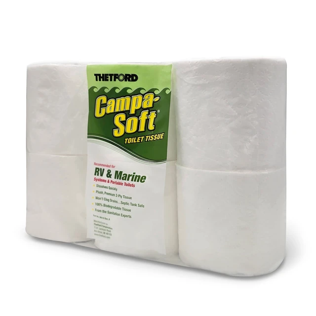 Alt view image 2 of 5 - Thetford Campa-Soft RV & Marine Toilet Paper, 6 Rolls, 96005