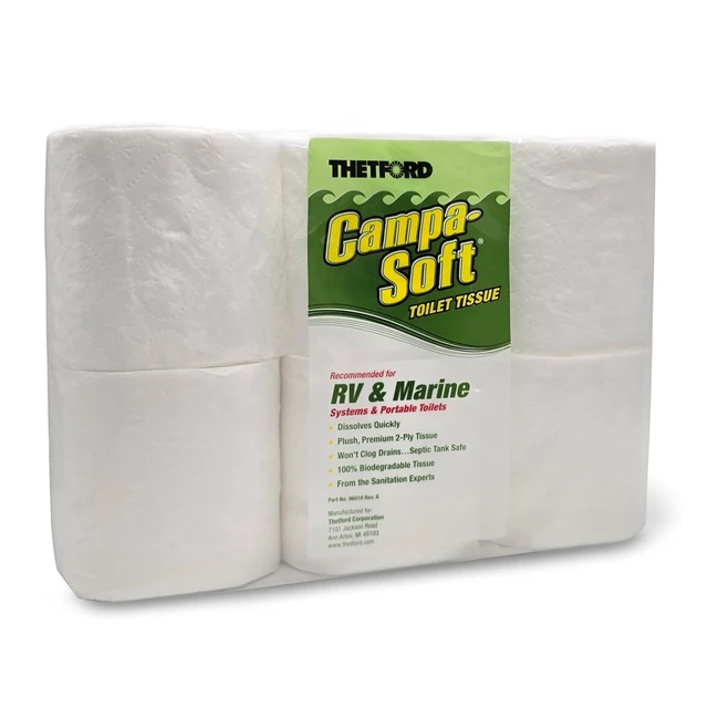Alt view image 4 of 5 - Thetford Campa-Soft RV & Marine Toilet Paper, 6 Rolls, 96005