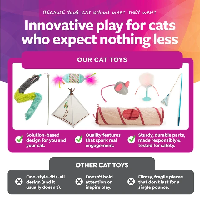 Alt view image 2 of 5 - SmartyKat Crazy Catch Extra Long Breakaway Plush Wand Cat Toy with Ribbons & Jute, Gray/Blue
